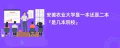 安徽农业大学是一本还是二本「是几本院校」