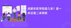 成都东软学院是几本?是一本还是二本院校