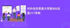 对外经济贸易大学是985还是211学校