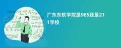 广东东软学院是985还是211学校