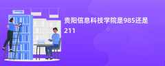 贵阳信息科技学院是985还是211