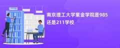 南京理工大学紫金学院是985还是211学校