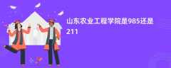 山东农业工程学院是985还是211