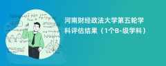 河南财经政法大学第五轮学科评估结果（1个B-级学科）