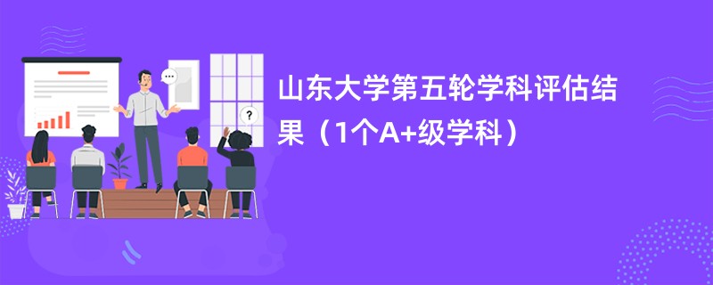 山东大学第五轮学科评估结果（1个A+级学科）