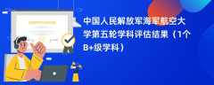 中国人民解放军海军航空大学第五轮学科评估结果（1个B+级学科）