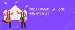2023天津高考一分一段表（分数排位查询）