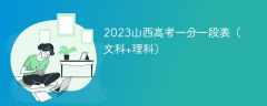 2023山西高考一分一段表（文科+理科）