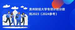 贵州财经大学专项计划分数线2023（2024参考）