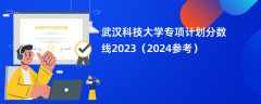 武汉科技大学专项计划分数线2023（2024参考）