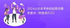 2024山东高考体检结果在哪里查询（附查询入口）