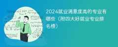 2024就业满意度高的专业有哪些（附四大好就业专业排名榜）