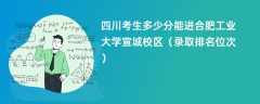 2024四川考生多少分能进合肥工业大学宣城校区（录取排名位次）