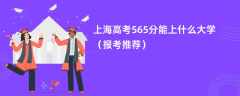 2024上海高考565分能上什么大学（报考推荐）