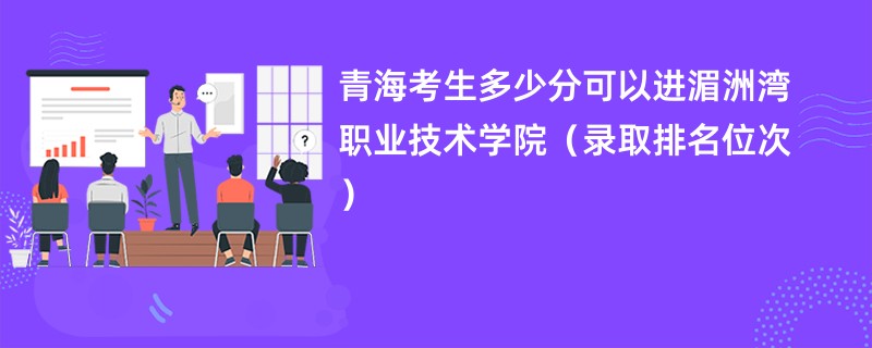 2024青海考生多少分可以进湄洲湾职业技术学院（录取排名位次）