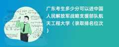 2024广东考生多少分可以进中国人民解放军战略支援部队航天工程大学（录取排名位次）