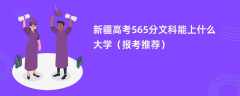 2024新疆高考565分文科能上什么大学（报考推荐）