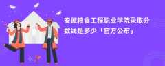 安徽粮食工程职业学院2023录取分数线是多少【官方公布】