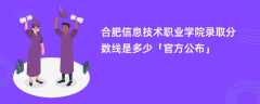 合肥信息技术职业学院2023录取分数线是多少【官方公布】