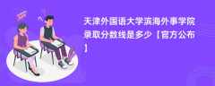 天津外国语大学滨海外事学院录取分数线2023是多少「官方公布」