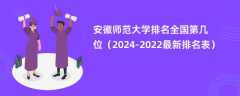 安徽师范大学排名全国第几位（2024-2022最新排名表）