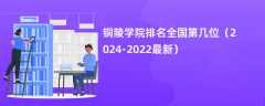 铜陵学院排名全国第几位（2024-2022最新）