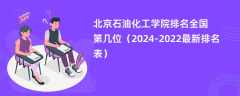 北京石油化工学院排名全国第几位（2024-2022最新排名表）