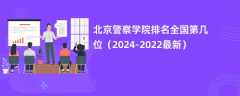 北京警察学院排名全国第几位（2024-2022最新）