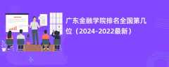 广东金融学院排名全国第几位（2024-2022最新）