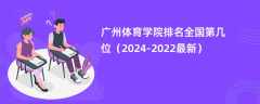 广州体育学院排名全国第几位（2024-2022最新）