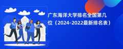 广东海洋大学排名全国第几位（2024-2022最新排名表）