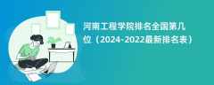 河南工程学院排名全国第几位（2024-2022最新排名表）