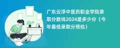 广东云浮中医药职业学院录取分数线2024是多少分（今年最低录取分预估）