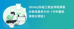 2024山东轻工职业学院录取分数线是多少分（今年最低录取分预估）