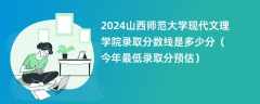 2024山西师范大学现代文理学院录取分数线是多少分（今年最低录取分预估）