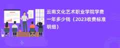 云南文化艺术职业学院学费一年多少钱（2024收费标准明细）