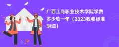 广西工商职业技术学院学费多少钱一年（2023收费标准明细）