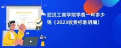 武汉工商学院学费多少钱一年（2023收费标准明细）