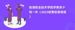 硅湖职业技术学院学费一年多少钱（2023收费标准明细）