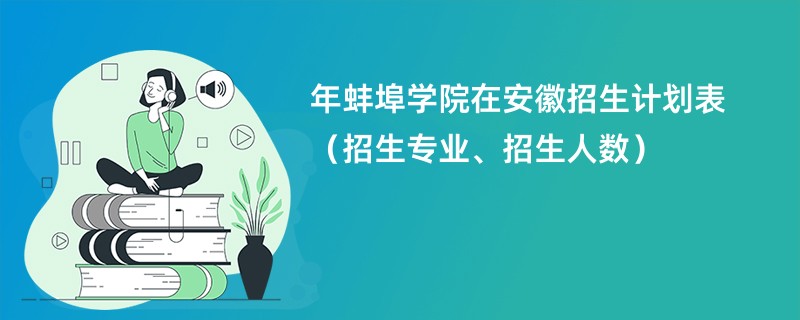 2024年蚌埠学院在安徽招生计划表（招生专业、招生人数）