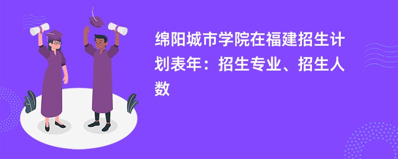 绵阳城市学院在福建招生计划表2024年：招生专业、招生人数