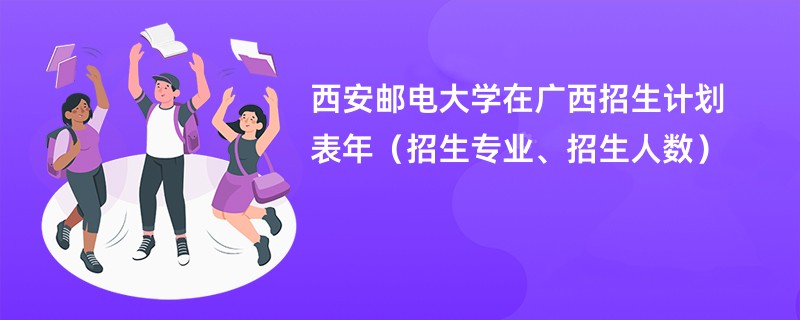 西安邮电大学在广西招生计划表2024年(招生专业、招生人数)