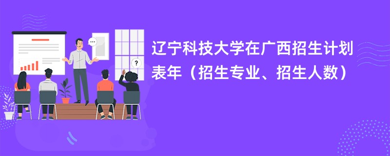 辽宁科技大学在广西招生计划表2024年（招生专业、招生人数）