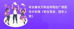 2024年长春东方职业学院在广西招生计划表(招生专业、招生人数)