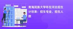 青海民族大学2024年在河北招生计划表：招生专业、招生人数