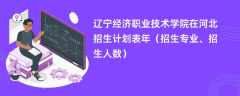 辽宁经济职业技术学院在河北招生计划表2024年（招生专业、招生人数）