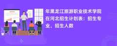 2024年黑龙江旅游职业技术学院在河北招生计划表：招生专业、招生人数