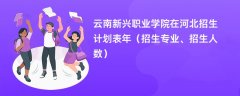云南新兴职业学院在河北招生计划表2024年(招生专业、招生人数)