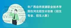 2024年广西自然资源职业技术学院在河北招生计划表（招生专业、招生人数）