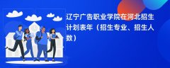 辽宁广告职业学院在河北招生计划表2024年(招生专业、招生人数)